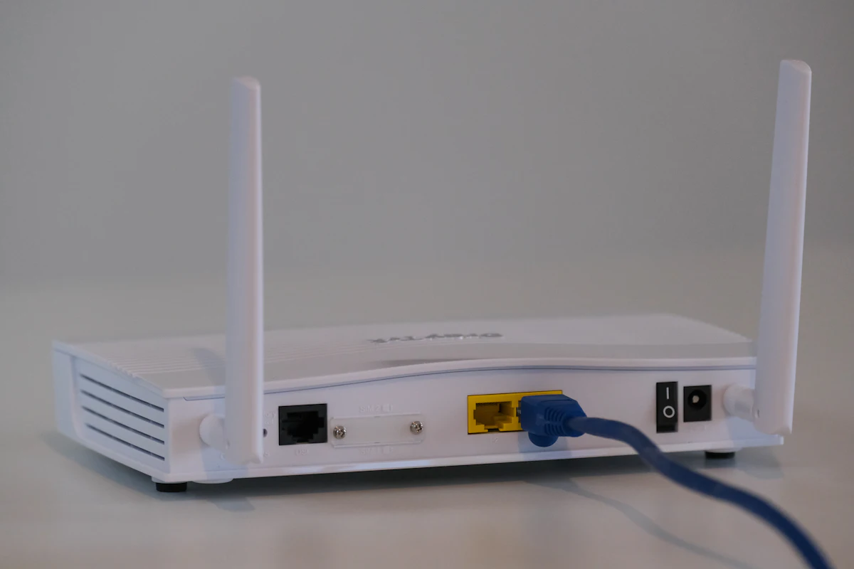 IPTV fungerar inte – router med nätverkskabel